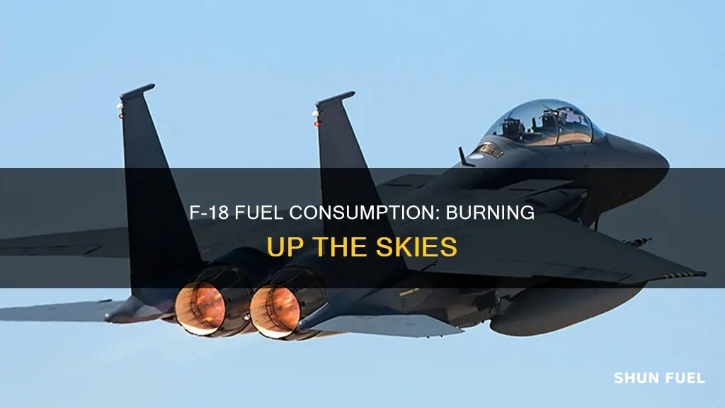 how much fuel does a f18 burn