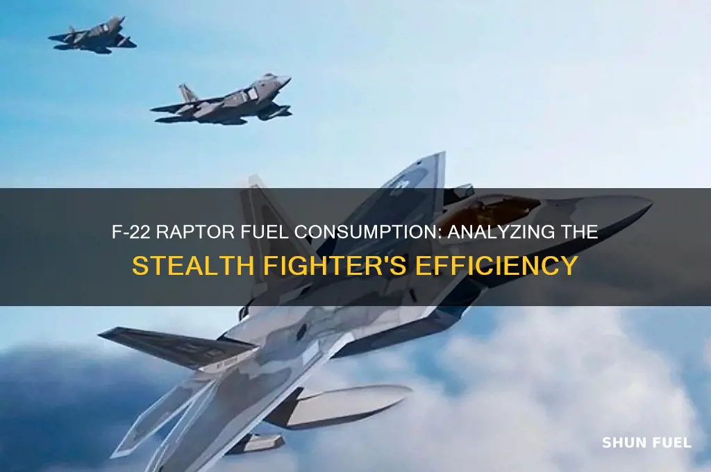 how much fuel does a f22 use