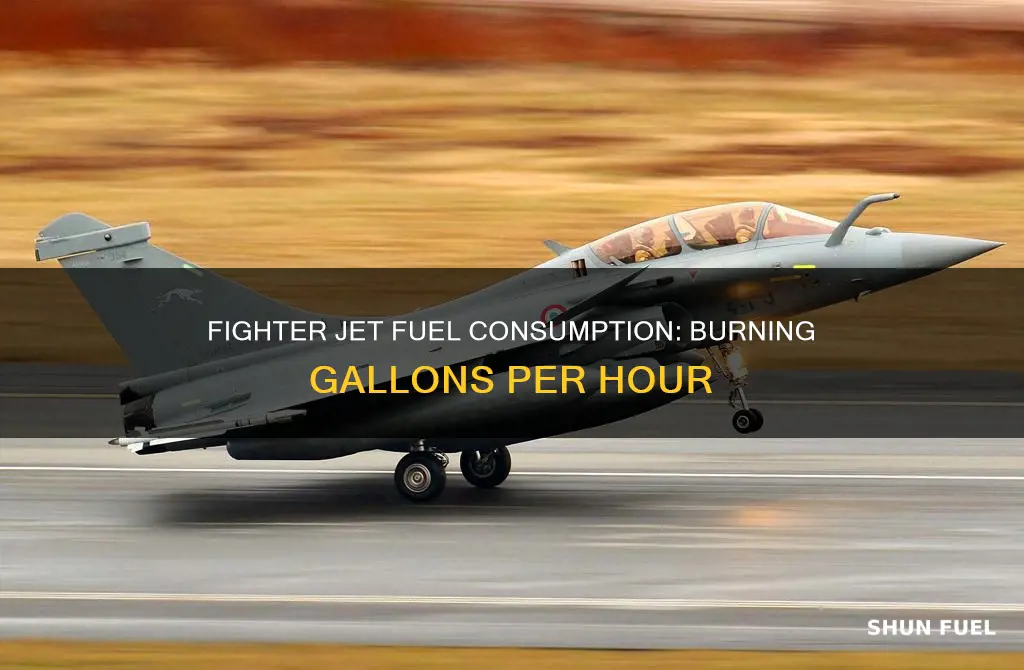 how much fuel does a fighter jet consume per hour
