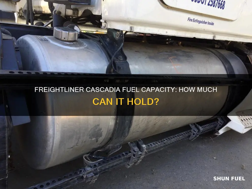 how much fuel does a freightliner cascadia hold
