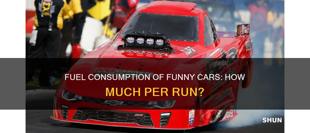 how much fuel does a funny car use per run