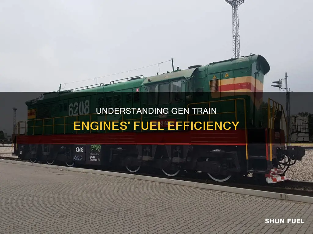 how much fuel does a g e n train engine