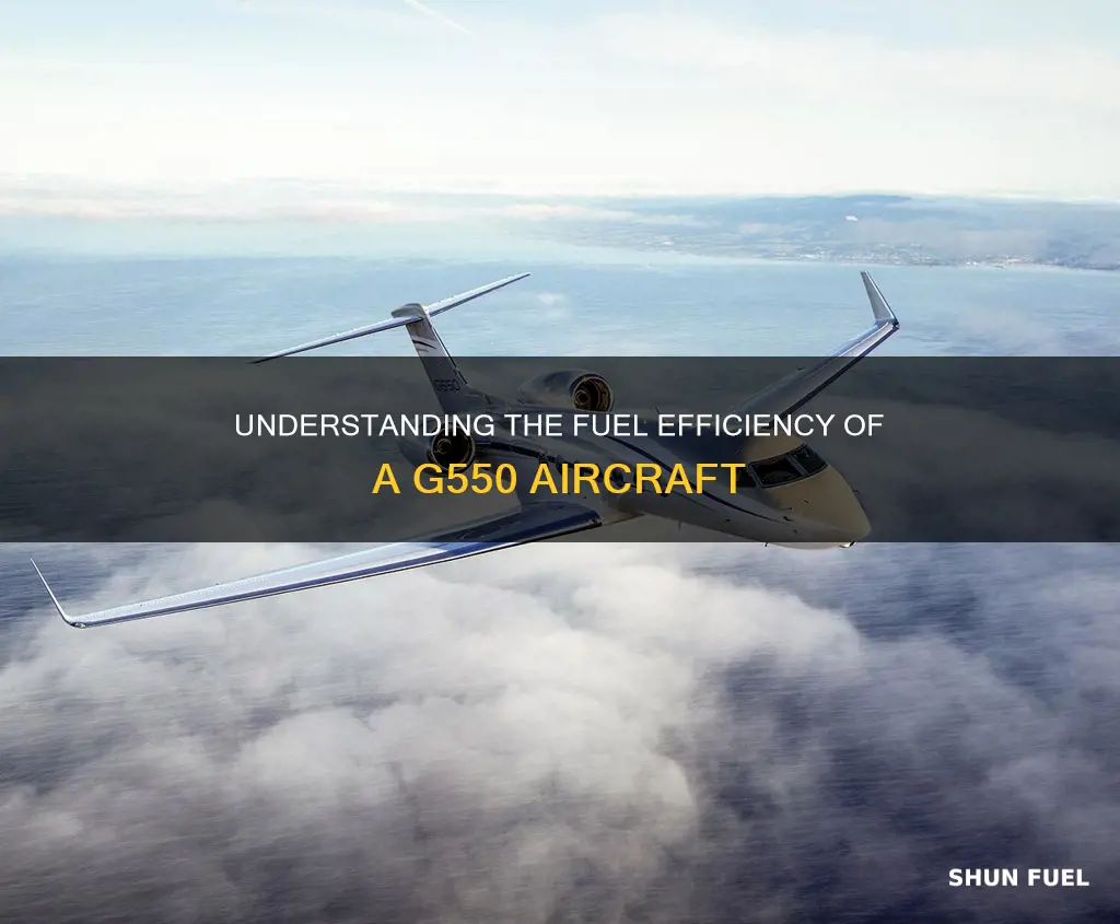 how much fuel does a g550 burn per hour