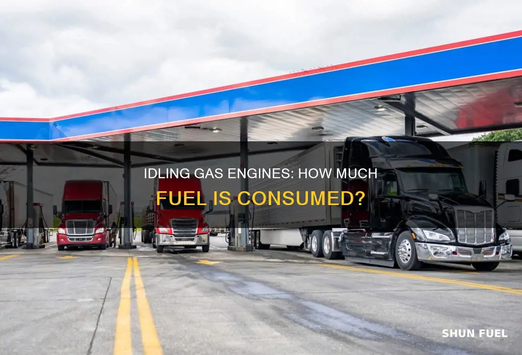 how much fuel does a gas engine use idling