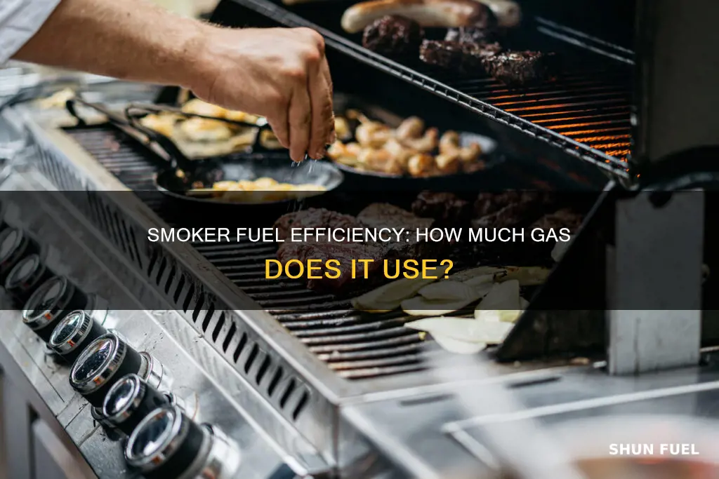 how much fuel does a gas smoker use