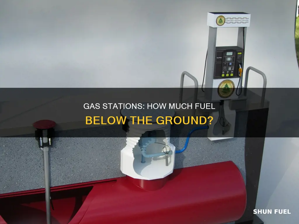 how much fuel does a gas station hold