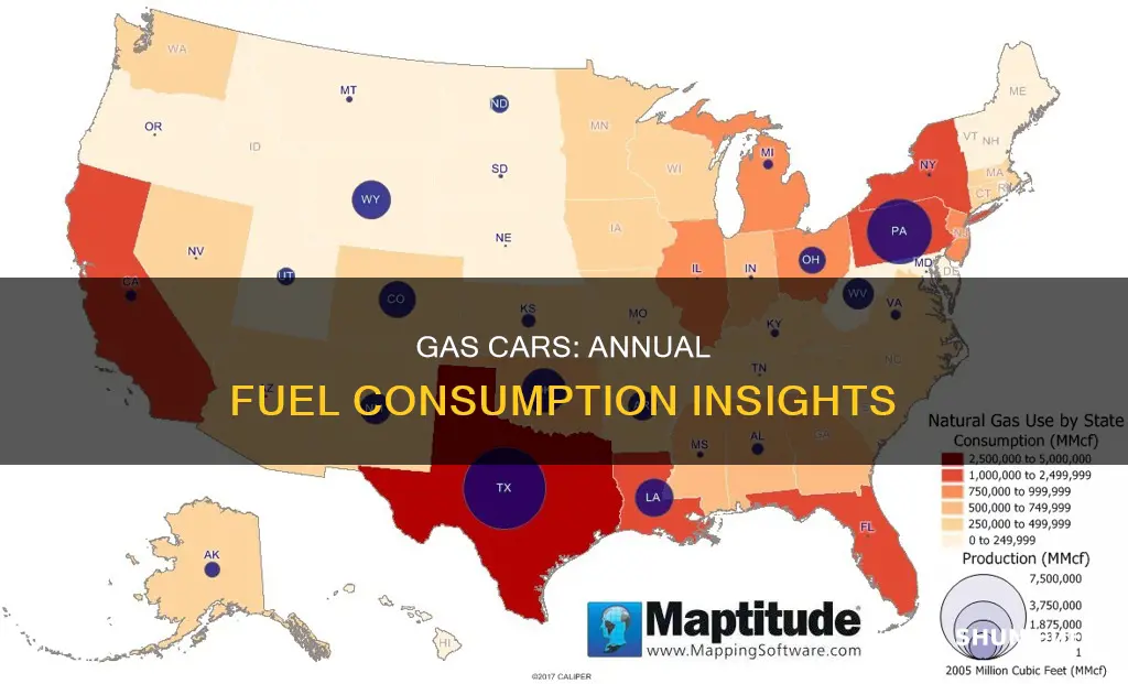 how much fuel does a gas use a year