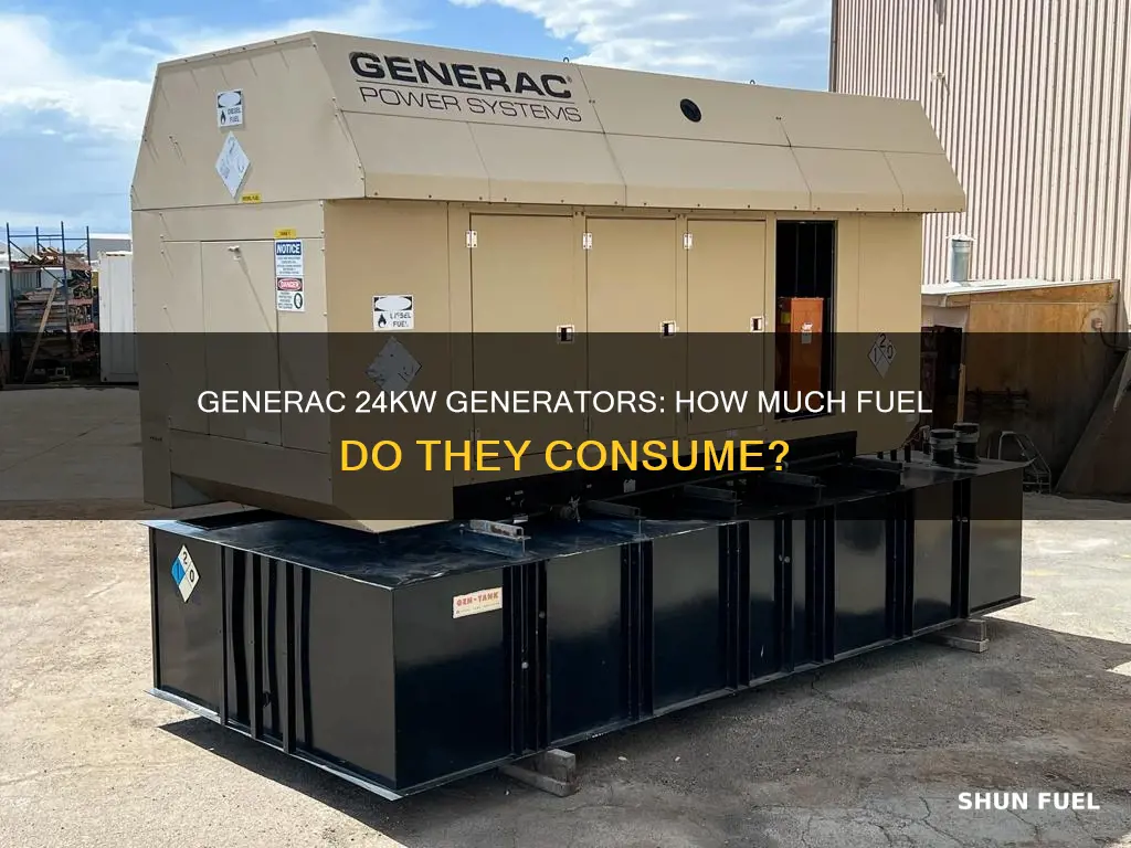 how much fuel does a generac 24kw generator use