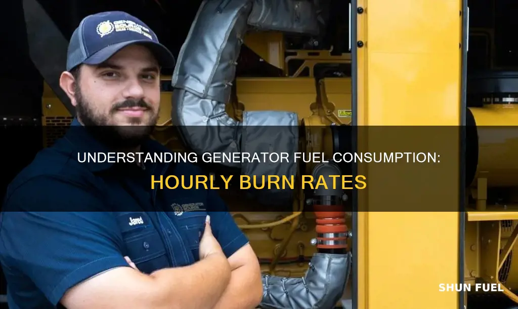 how much fuel does a generator burn per hour