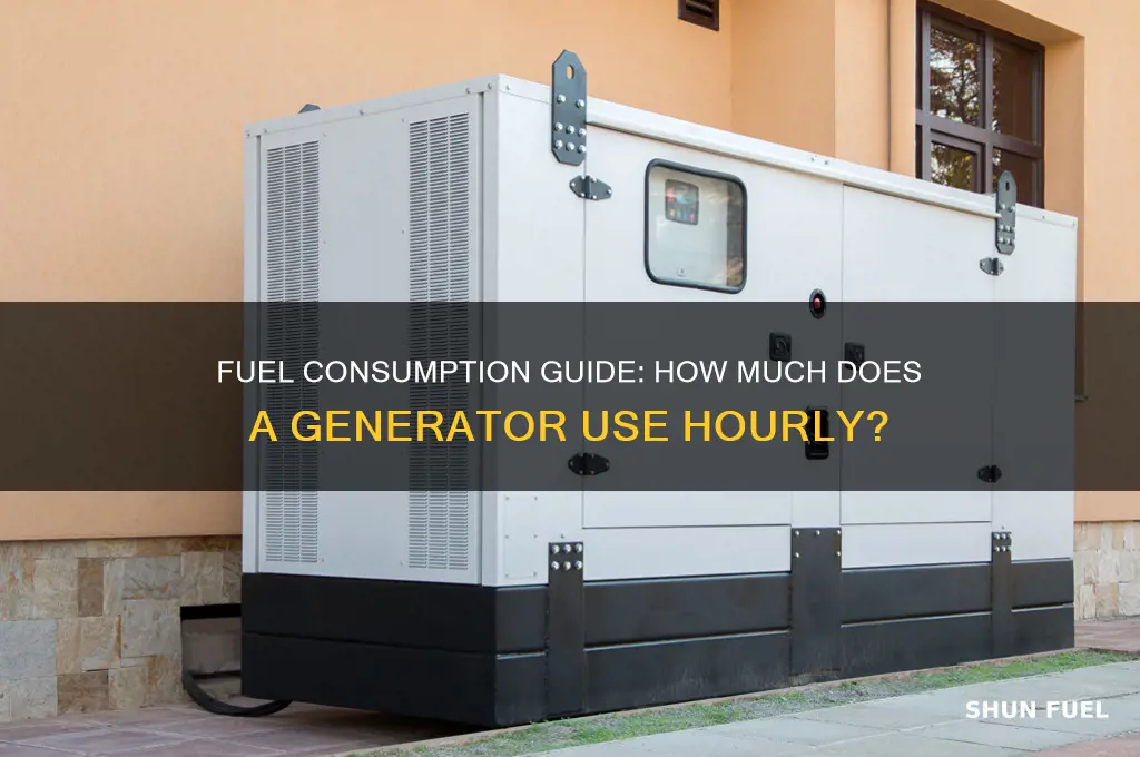 how much fuel does a generator use in an hour