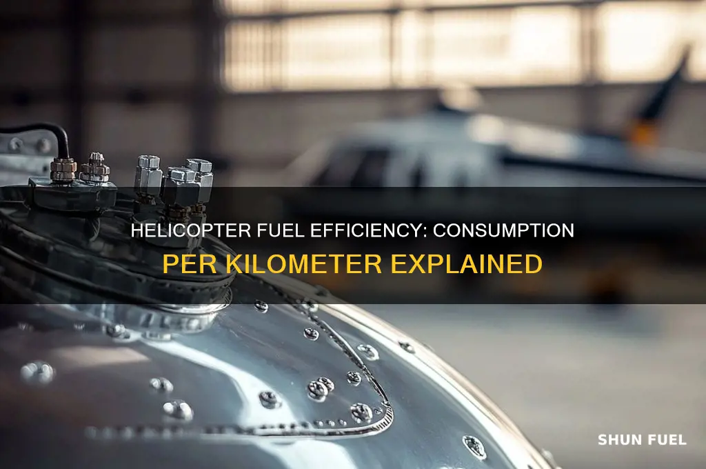 how much fuel does a helicopter use in a km