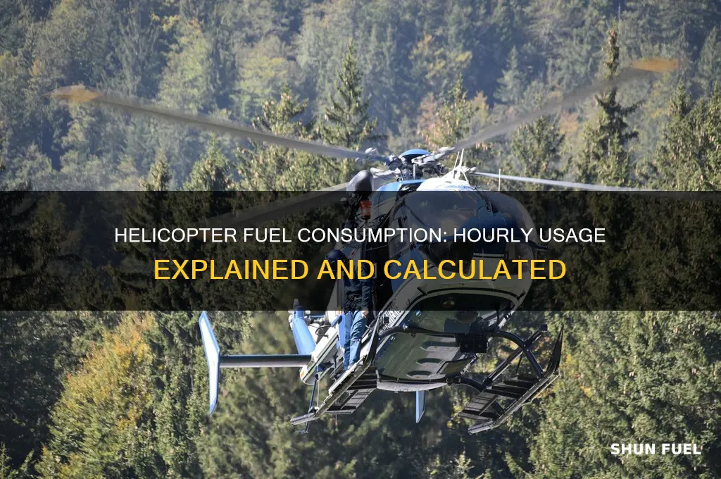 how much fuel does a helicopter use in an hour