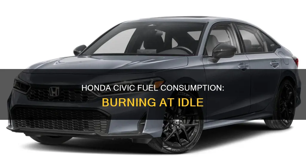 how much fuel does a honda civic burn at idle