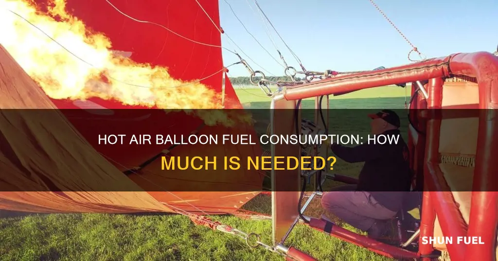 how much fuel does a hot air balloon use