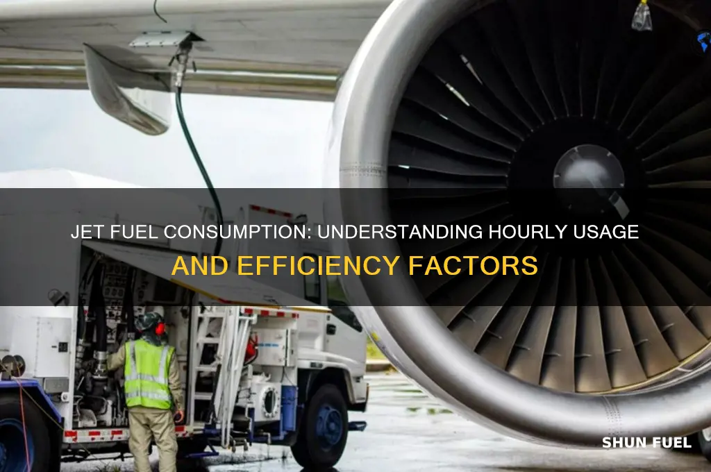 how much fuel does a jet use per hour