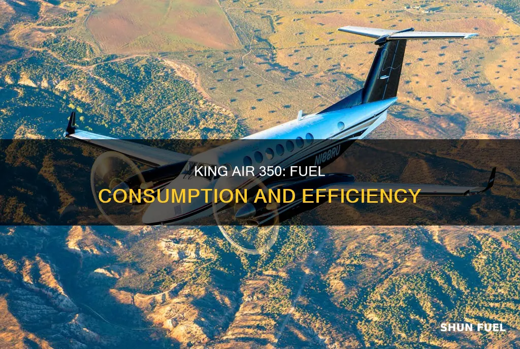 how much fuel does a king air 350 burn hourly