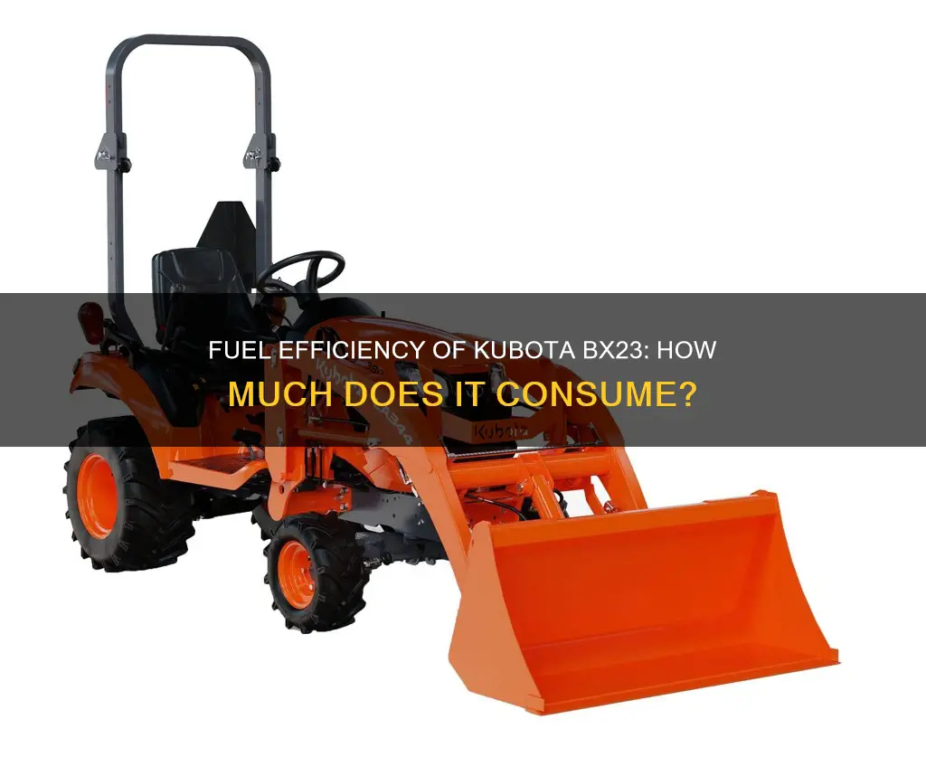 how much fuel does a kubota bx23 use