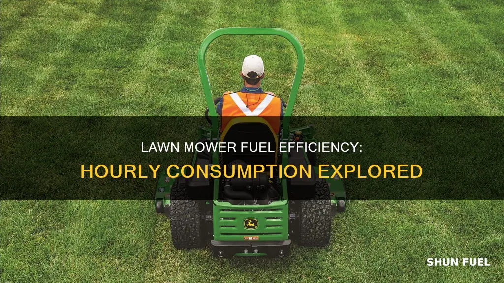 how much fuel does a lawn mower use per hour