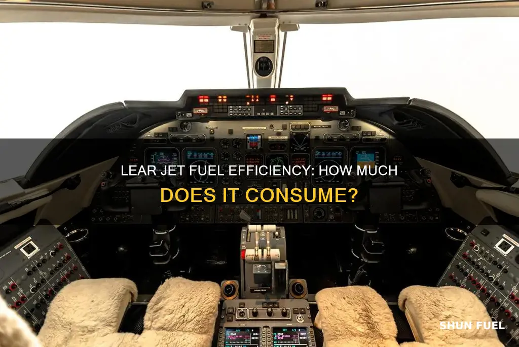 how much fuel does a lear jet use