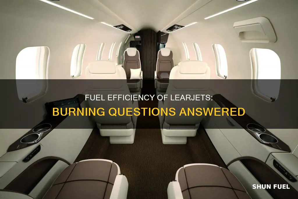 how much fuel does a learjet burn