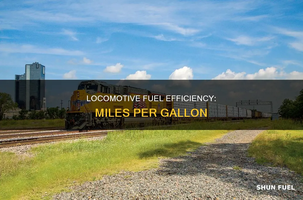 how much fuel does a locomotive use per mile