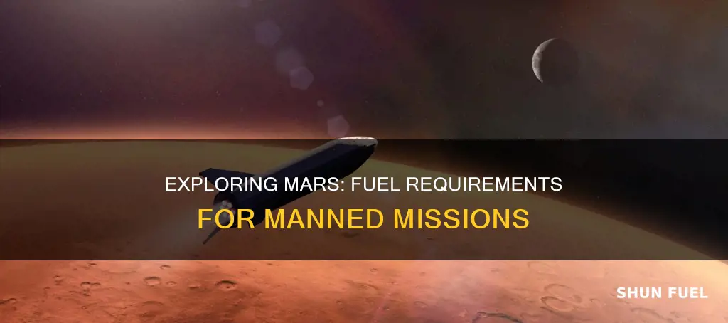 how much fuel does a manned trip to mars take