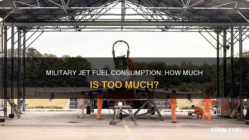 how much fuel does a military jet use