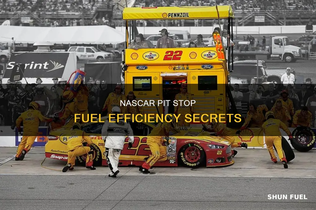 how much fuel does a nascar pit stop use
