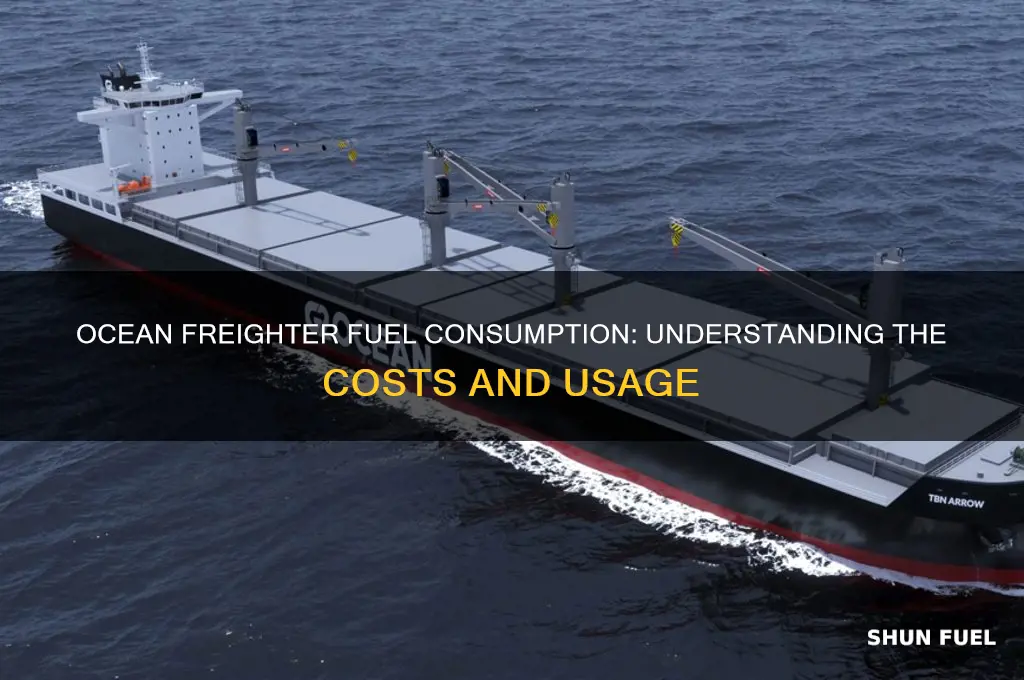 how much fuel does a ocean freighter use