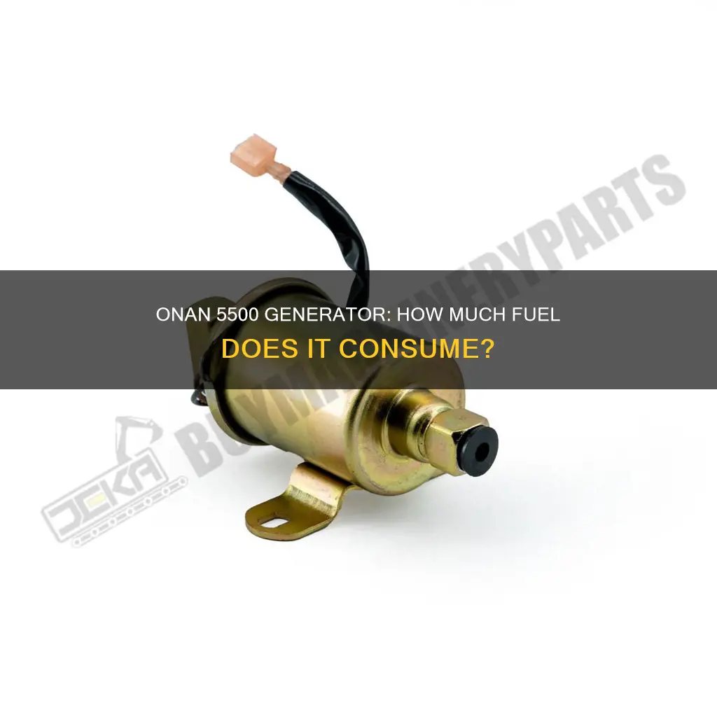 how much fuel does a onan 5500 generator use