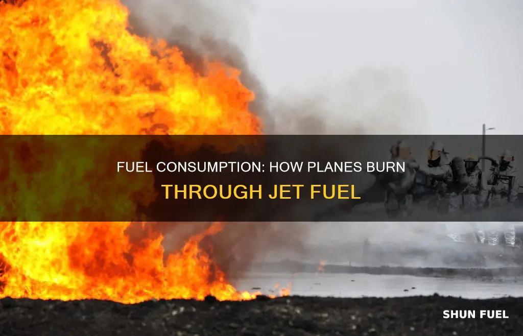 how much fuel does a plane burn