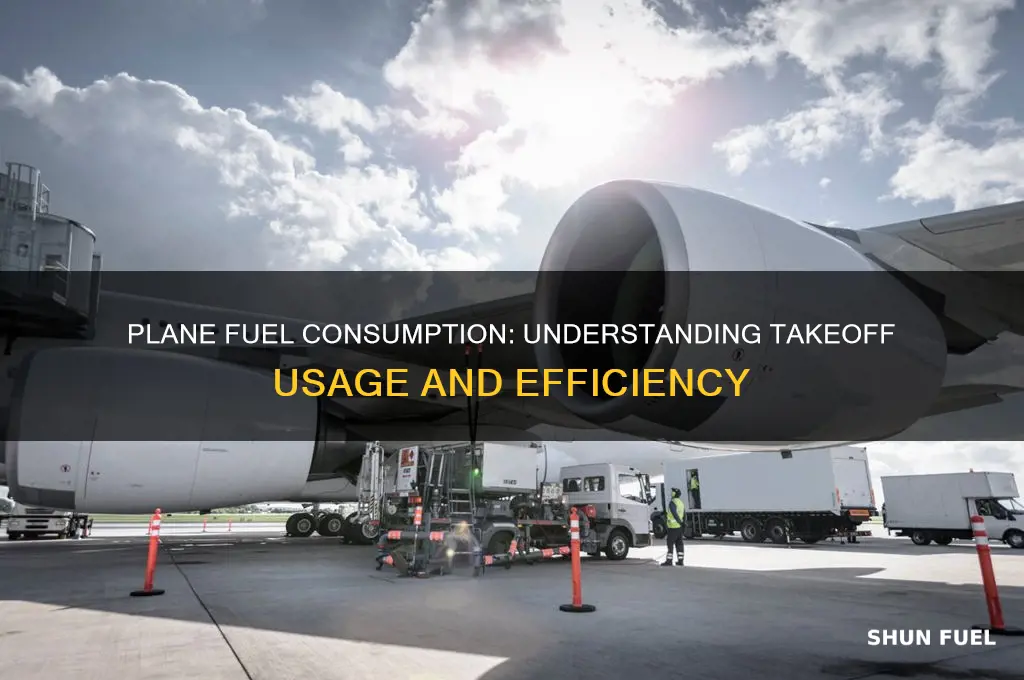how much fuel does a plane use during take off