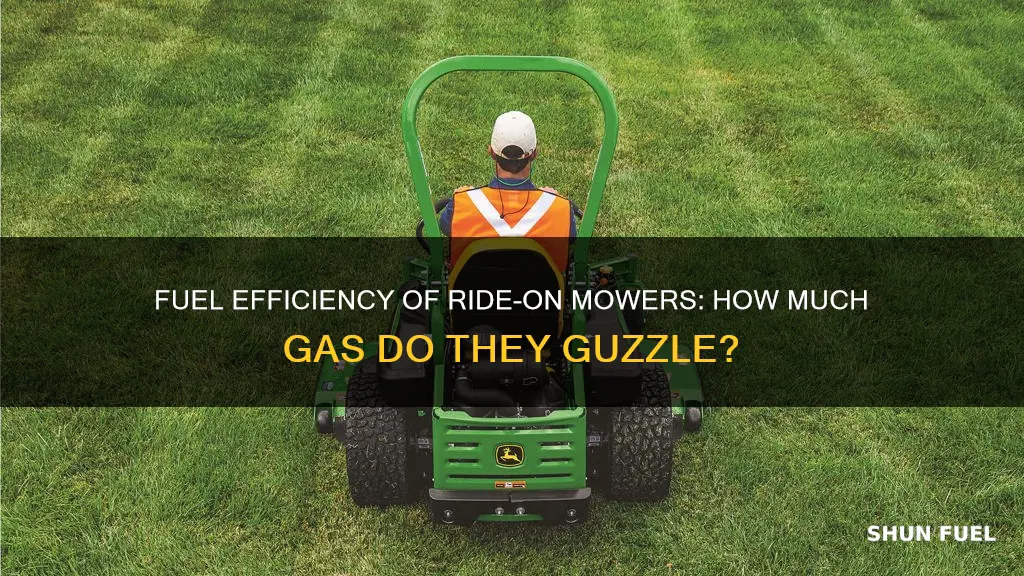 how much fuel does a ride on mower use