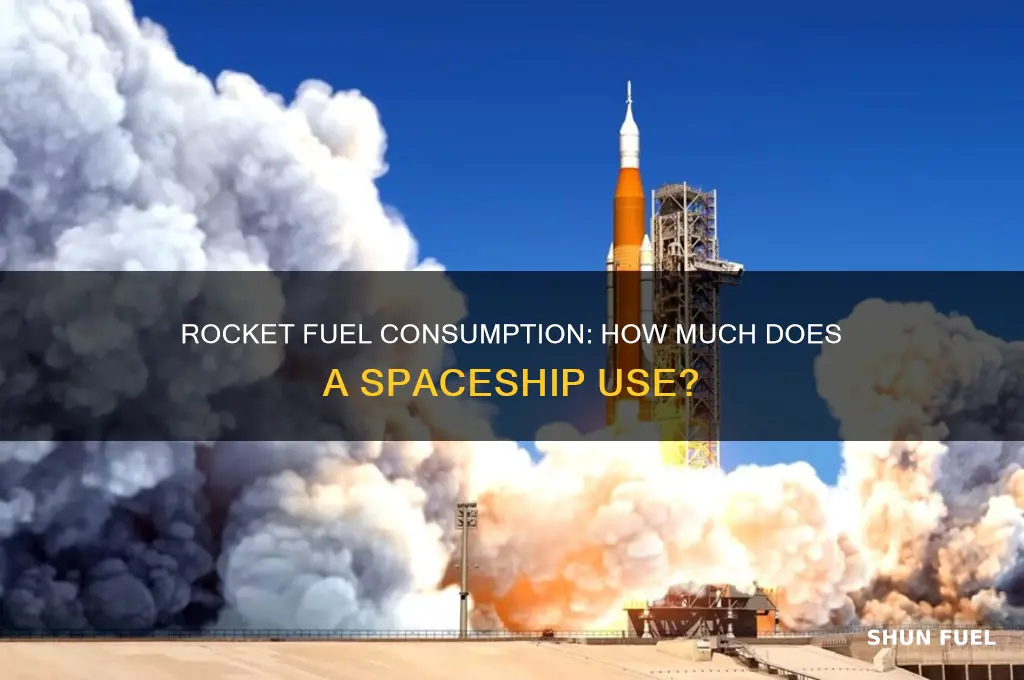 how much fuel does a rocket ship use