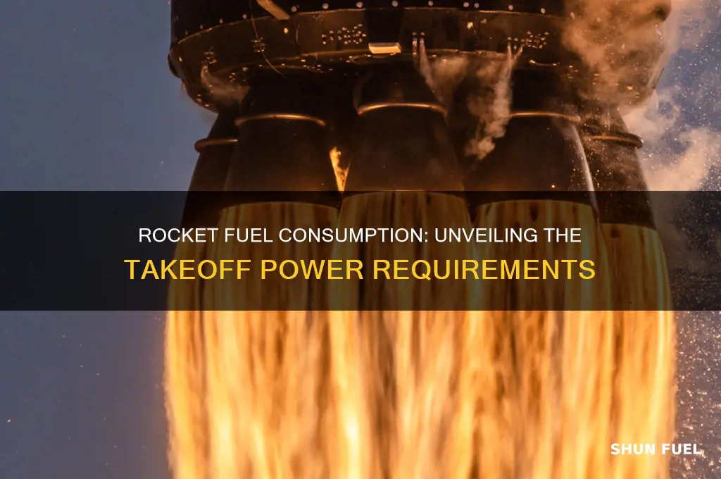 how much fuel does a rocket use to take off