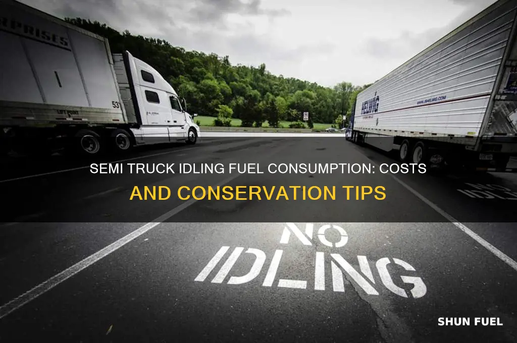 how much fuel does a semi use when idling