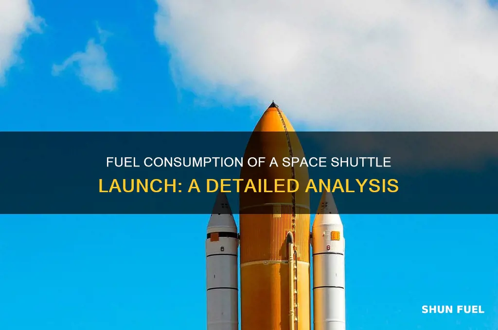 how much fuel does a shuttle launch use