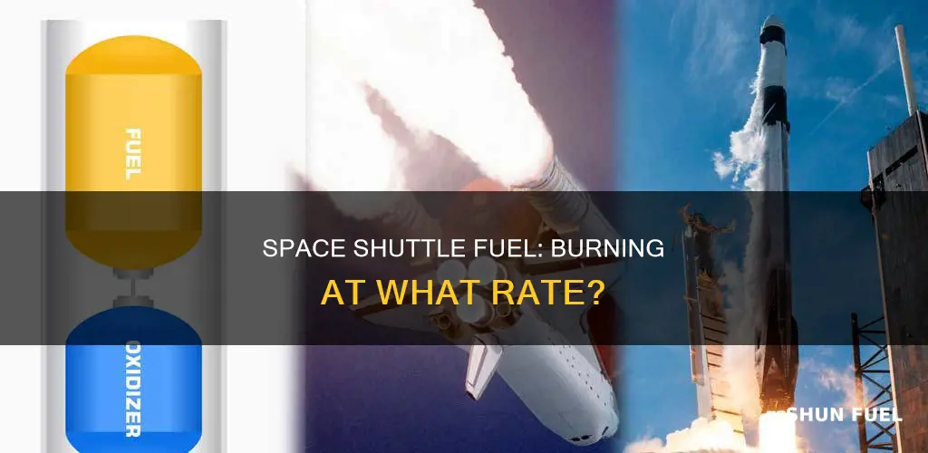 how much fuel does a space shuttle burn per second
