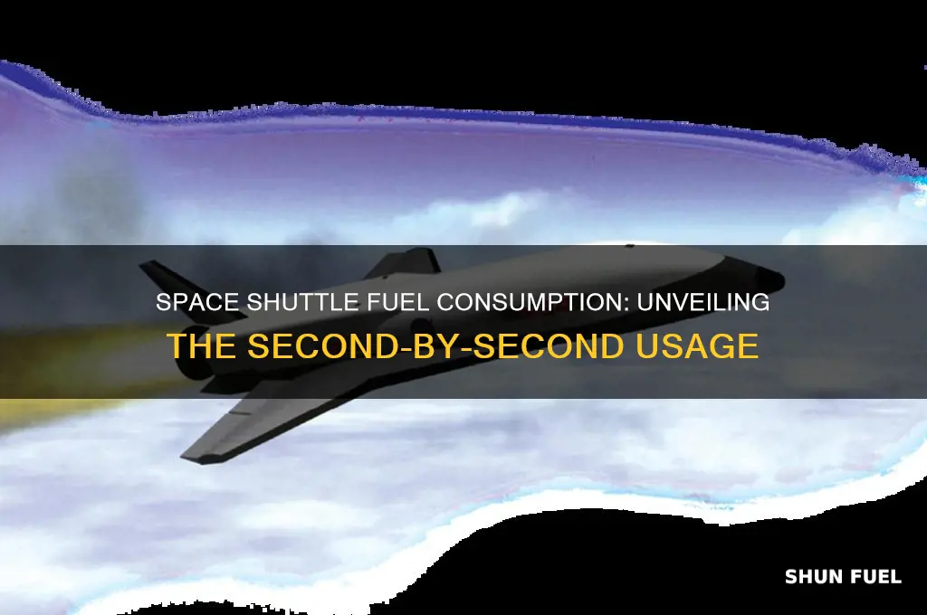how much fuel does a space shuttle use per second
