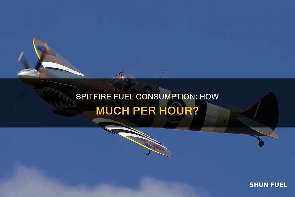 how much fuel does a spitfire use per hour