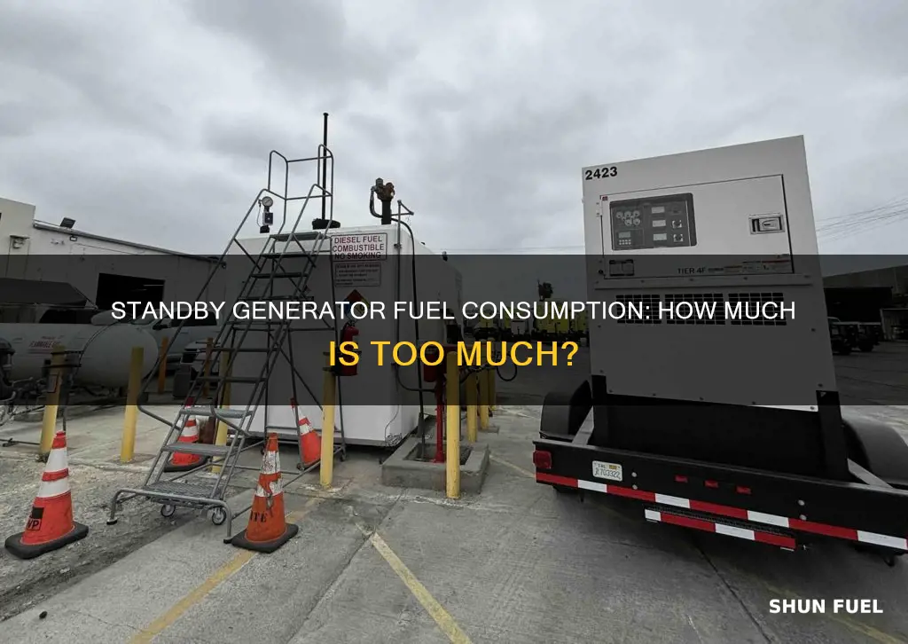 how much fuel does a standby generator use