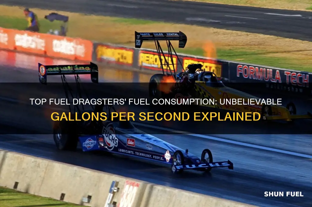 how much fuel does a top fuel car use