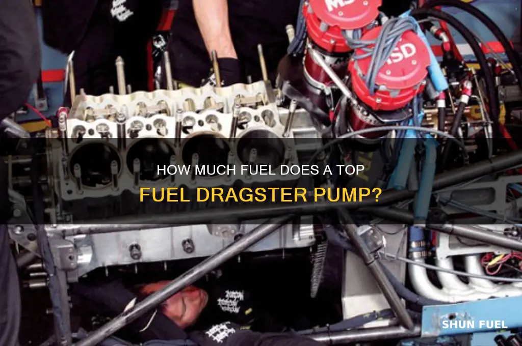 how much fuel does a top fuel dragster pump