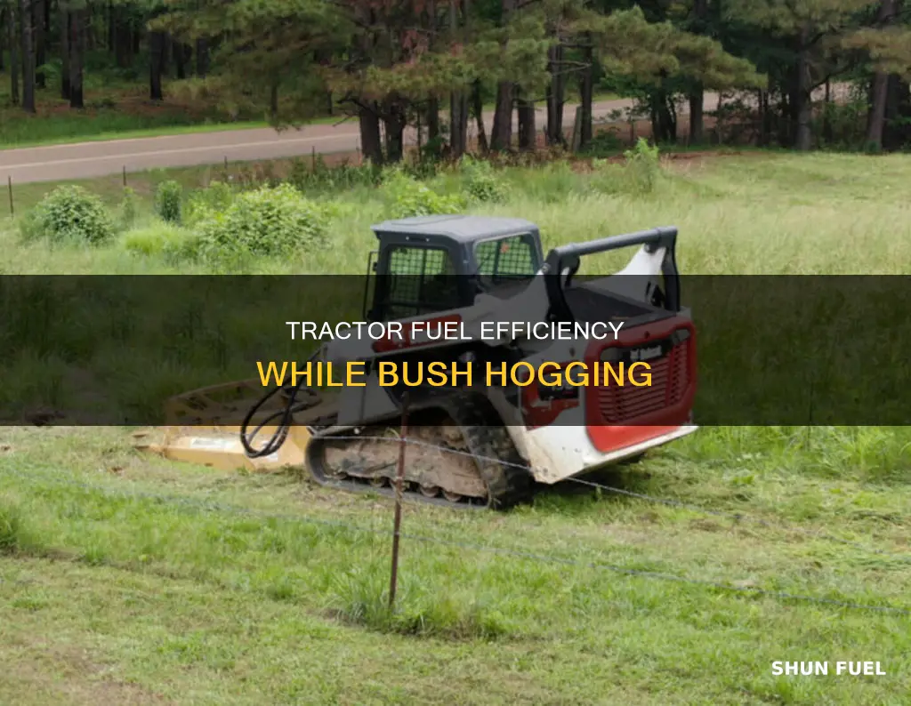 how much fuel does a tractor burn per hour bushhogging