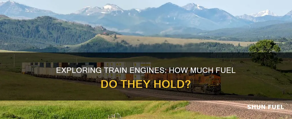 how much fuel does a train engine hold