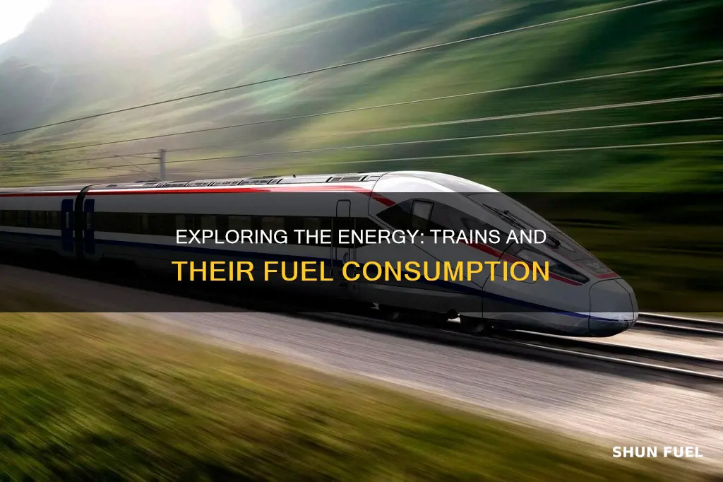 how much fuel does a train use to start