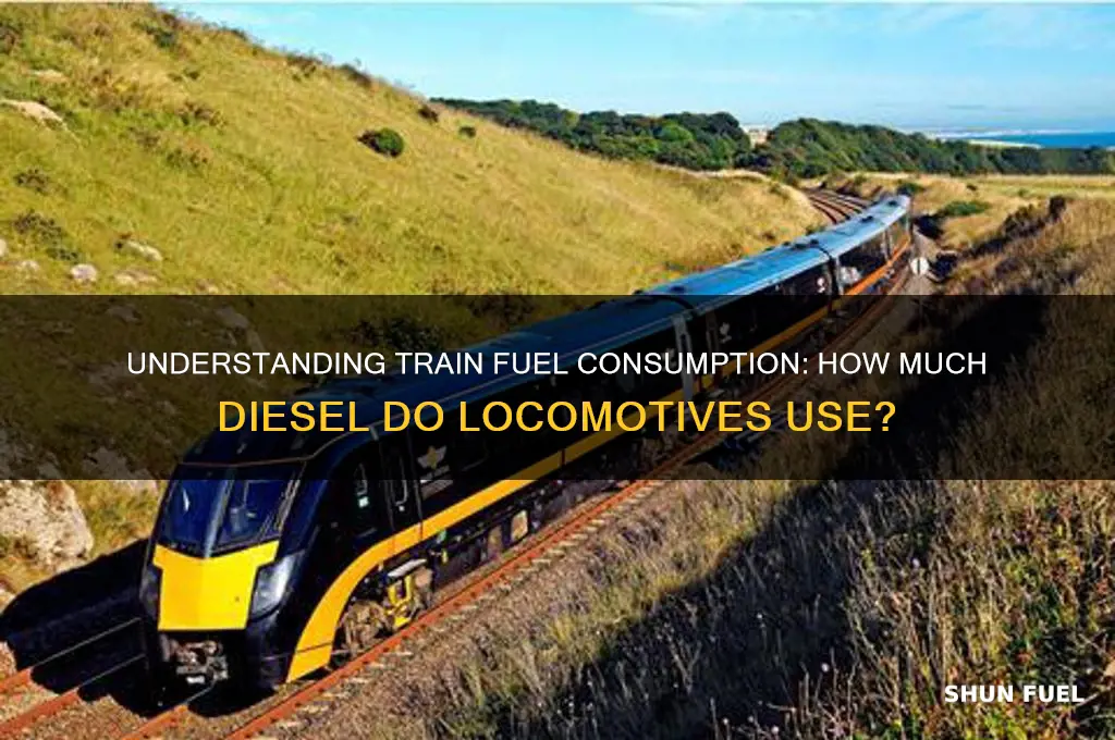 how much fuel does a train use