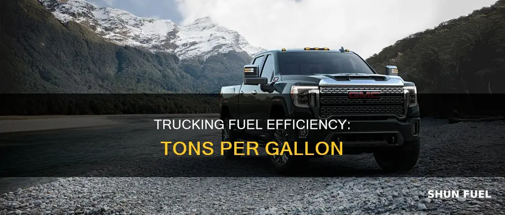 how much fuel does a truck use per ton
