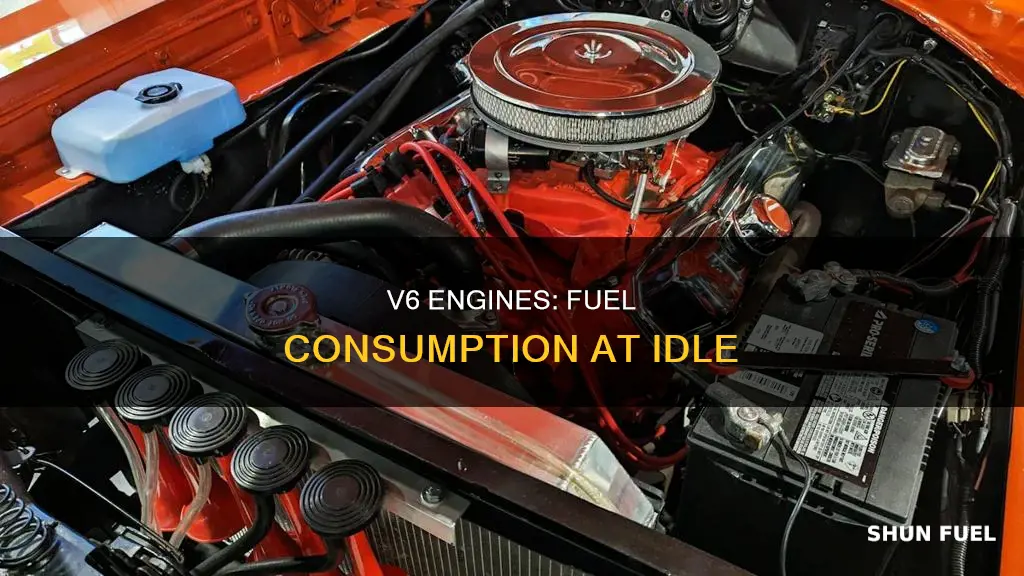 how much fuel does a v6 use at idle