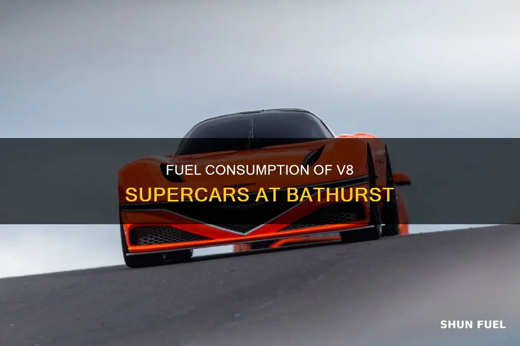how much fuel does a v8 supercar use at bathurst
